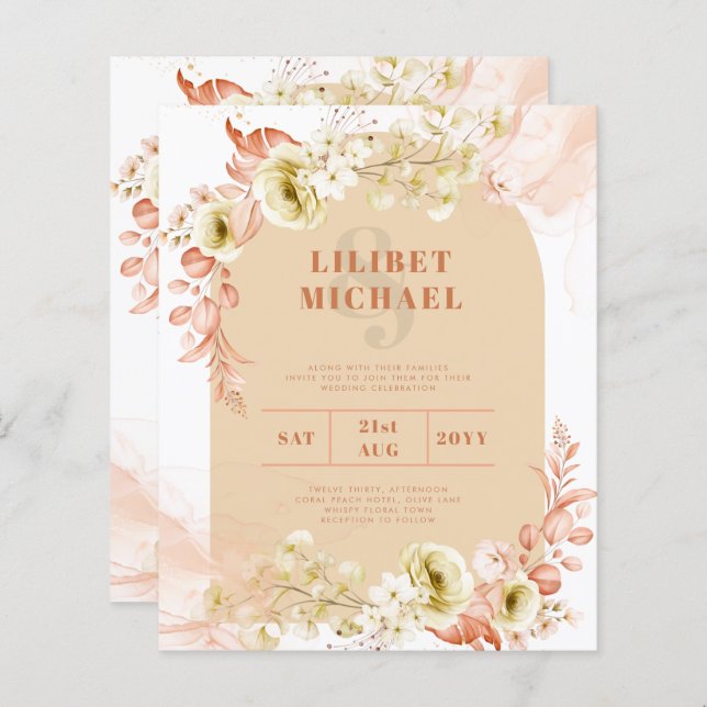 Seasons Fall Earthen Mix Boho Floral Wedding (Vorne/Hinten)