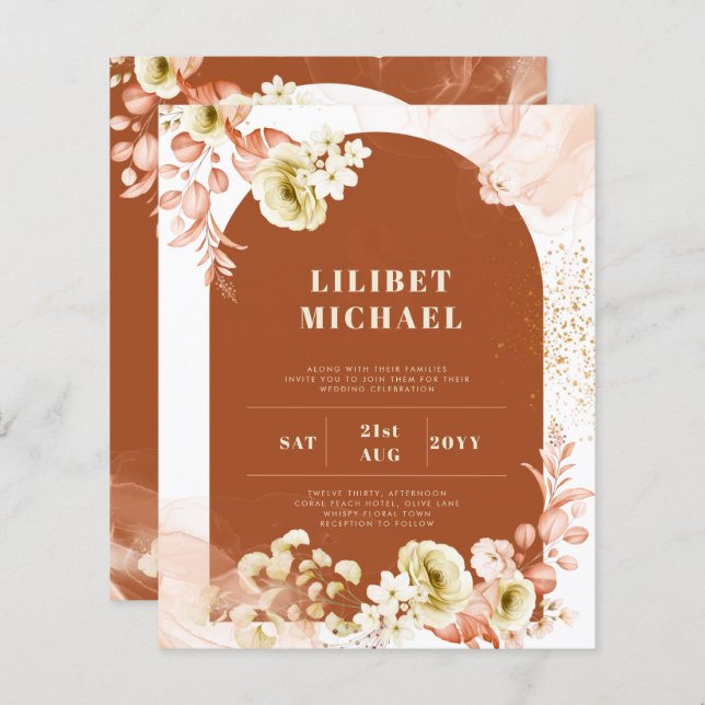 Seasons Fall Earthen Mix Boho Floral Wedding (Vorne/Hinten)