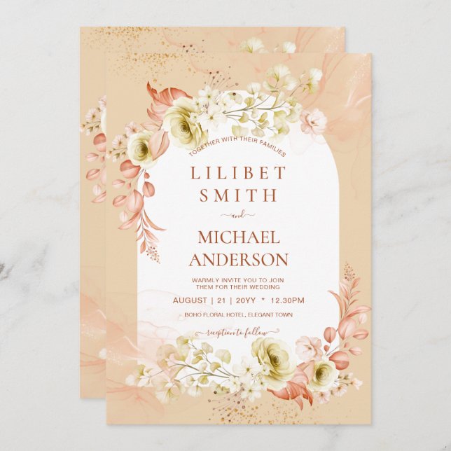 Seasons Fall Earthen Mix Boho Floral Wedding (Vorne/Hinten)