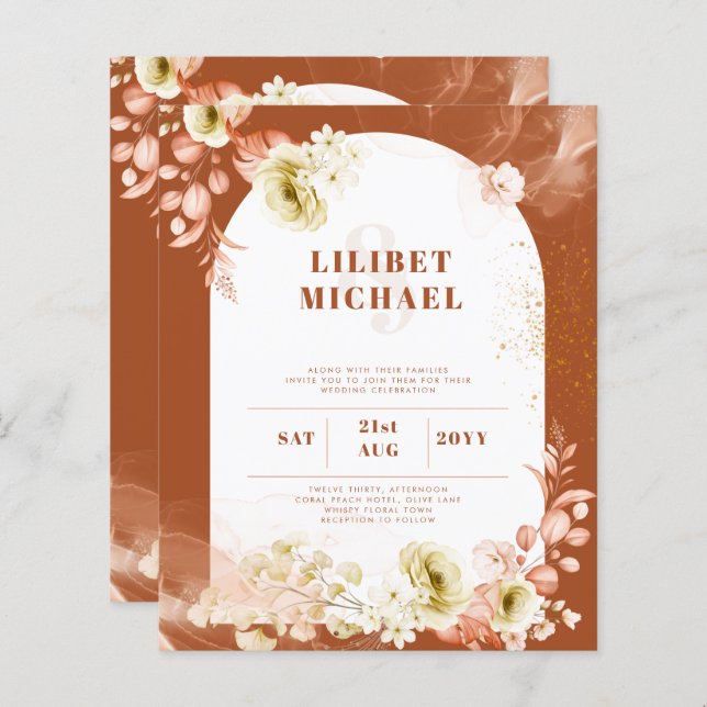 Seasons Fall Earthen Mix Boho Floral Wedding (Vorne/Hinten)