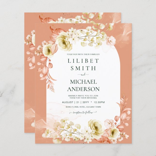 Seasons Fall Earthen Mix Boho Floral Wedding (Vorne/Hinten)