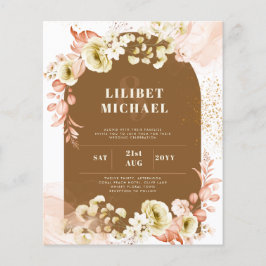 Seasons Fall Earthen Mix Boho Floral Wedding Flyer