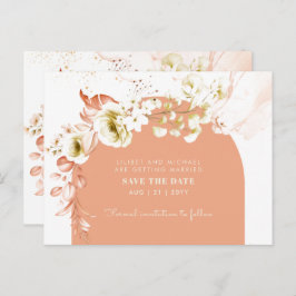 Seasons Fall Earthen Mix Boho Floral Wedding Postkarte