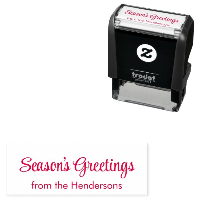 Season's Greeting from the Couple's Name Template Permastempel (Beispiel)