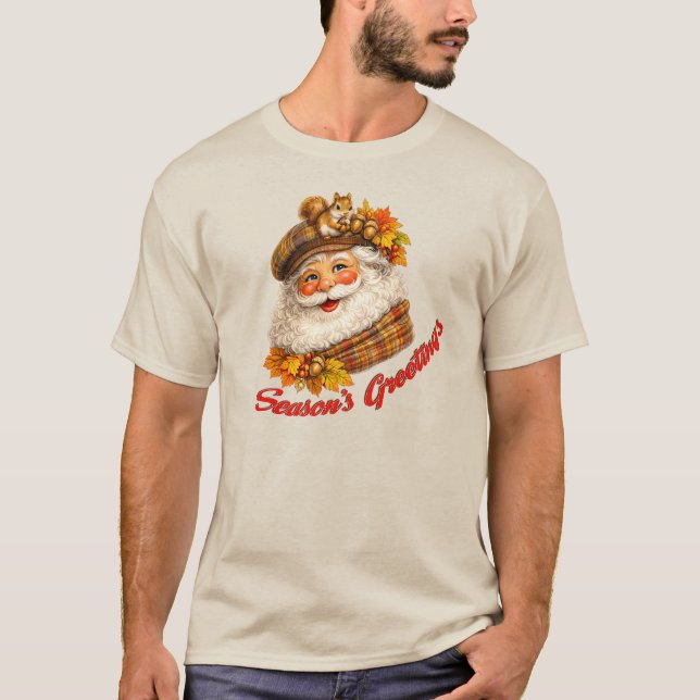 Season's Greetings - Fall Santa T-Shirt (Vorderseite)