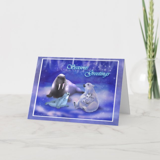 Seasons Greetings Feiertagskarte (Vorderseite)