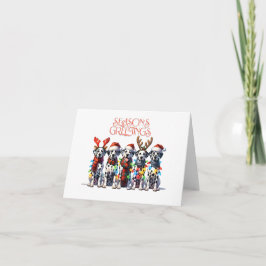SEASON'S GREETINGS Folded Holiday Card Feiertagskarte