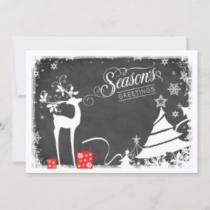 Season's Greetings Holiday Card   Falscher Chalkbo Feiertagskarte