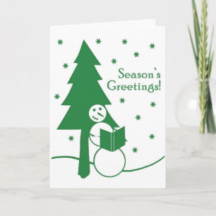 Season's Greetings Snowman Card Feiertagskarte