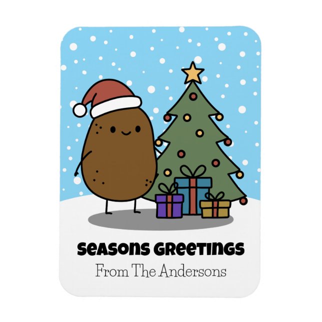 Seasons Greetings With A Potato Magnet (Vertikal)