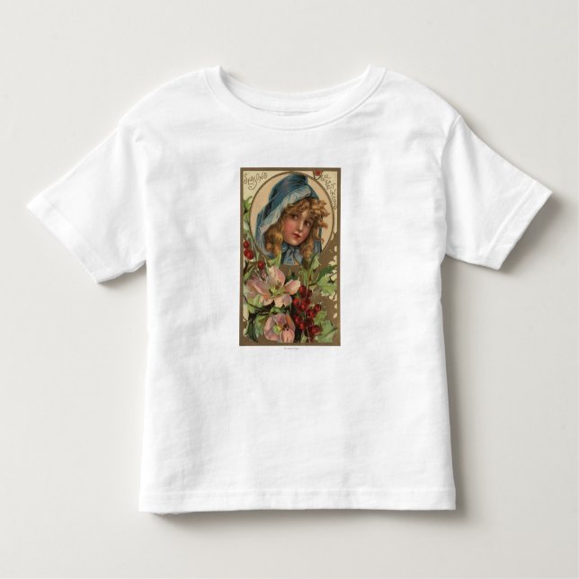 Seasons GreetingsGirl in a Hood Kleinkind T-shirt (Vorderseite)