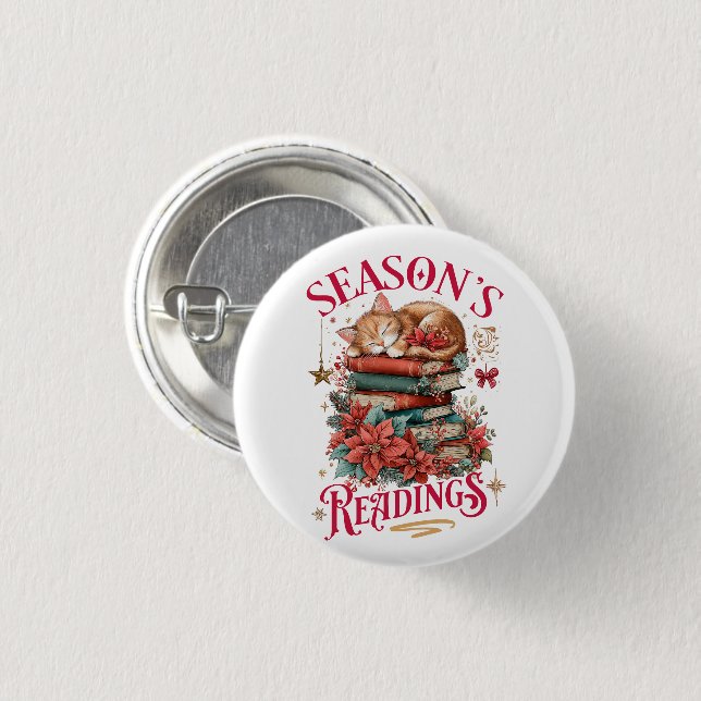 Season's Readings Cozy Kitten  Button (Vorne & Hinten)