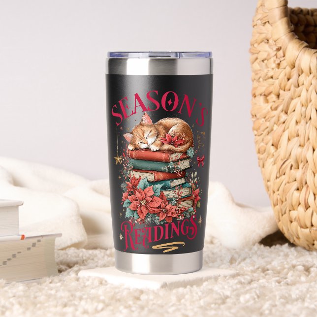 Season's Readings Cozy Kitten  Thermobecher (Wohnzimmer (gedreht))