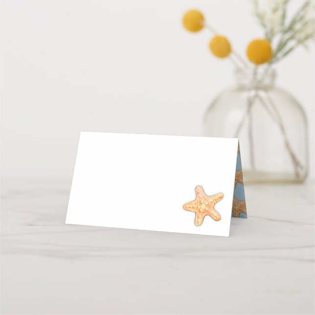 Seastar Aquarellkunst Platzkarten (Vorderseite)