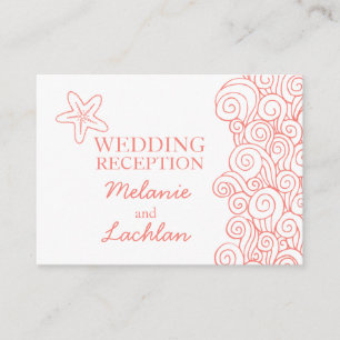 Seastar Korallen & Weiße Hochzeitsnacht Karte