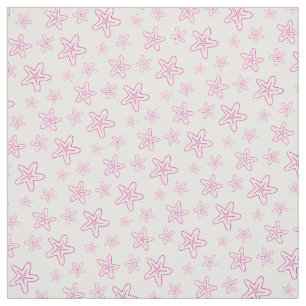 Seastar Starfish, die rosa weißes Gewebe zeichnen Stoff