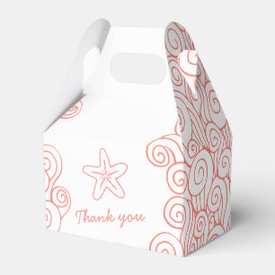 Seastar Swirl Aqua White Gastgeschenk Hochzeit Gab Geschenkschachtel