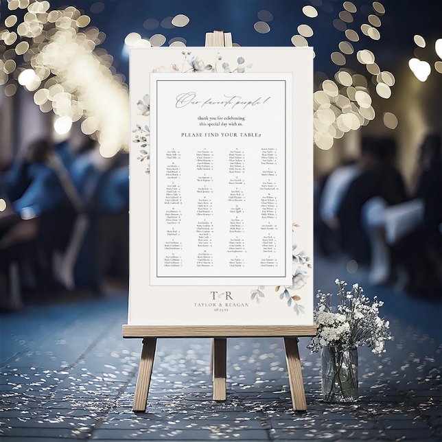 Seating Chart Ivory ID1102 für empfindliche Wildbl Acrylschild (Von Creator hochgeladen)