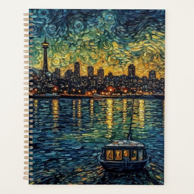 Seatle Space Needle im van-Gogh-Stil Planer (Vorderseite)