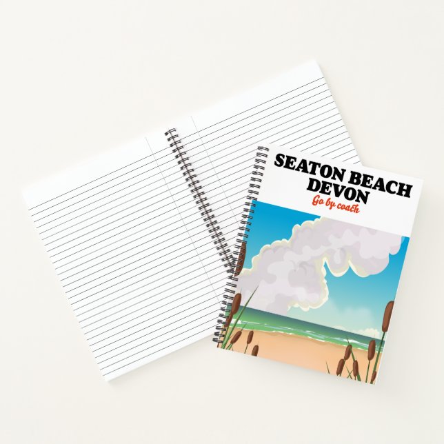 Seaton Beach Dorset Reiseplakat Notizbuch (Innenseite)