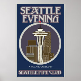 Seattle Abend Print Poster