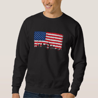 Seattle American Flag 4. Juli USA Patriotic City Sweatshirt