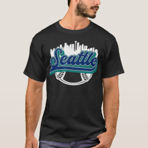 Seattle Baseball Downtown Skyline Fan T-Shirt