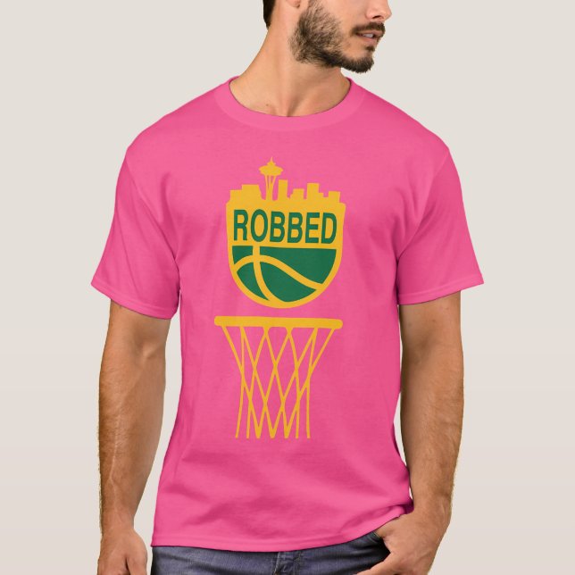 Seattle Basketball Robbed T-Shirt (Vorderseite)