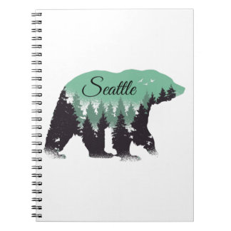 Seattle Bear Forest Notizblock