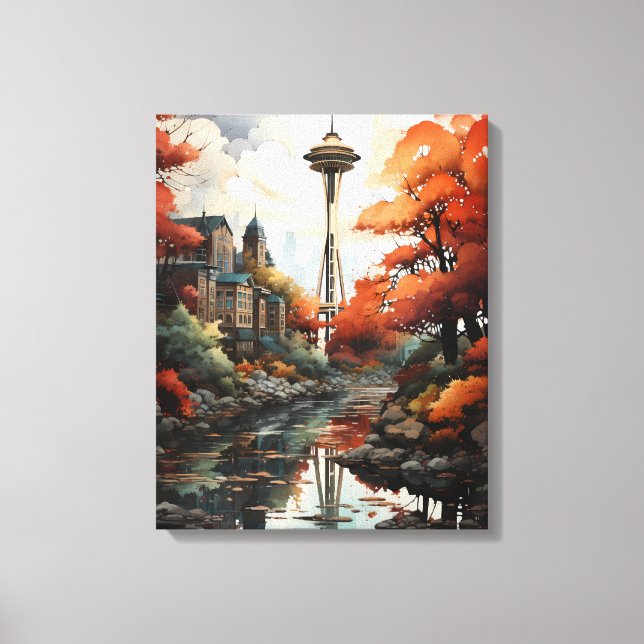 Seattle: Bewundern Sie den surrealen Charme Leinwanddruck (Vorderseite)
