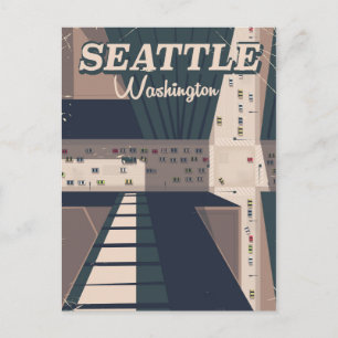 Seattle, Bundesstaat Washington Reiseplakat Postkarte
