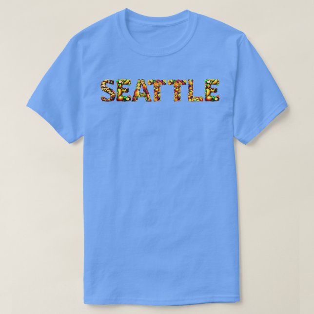Seattle City Obststil T-Shirt (Design vorne)