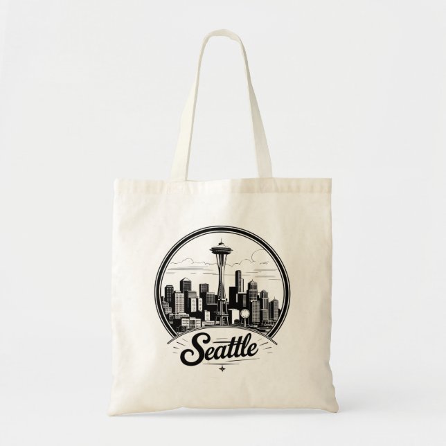 Seattle City Skyline Tragetasche (Vorne)