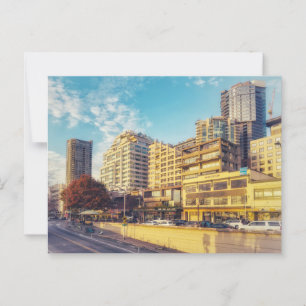 Seattle Cityscape Abend an der Wasserfront Postkarte