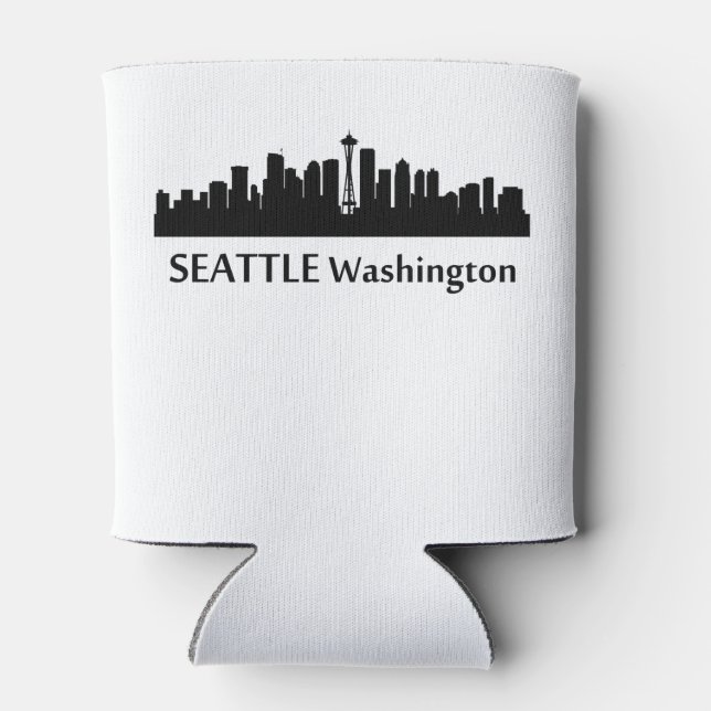 Seattle Cityscape Skyline Dosenkühler (Rückseite)