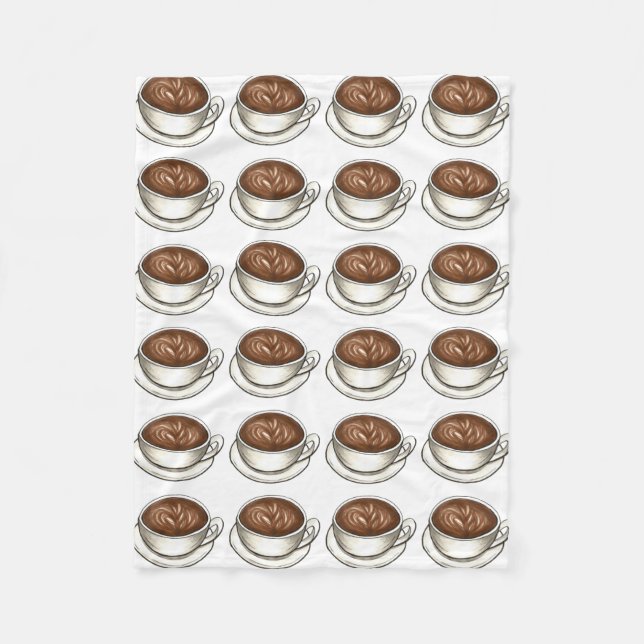 Seattle Coffee Cup Latte Barista Coffee House Shop Fleecedecke (Vorderseite)