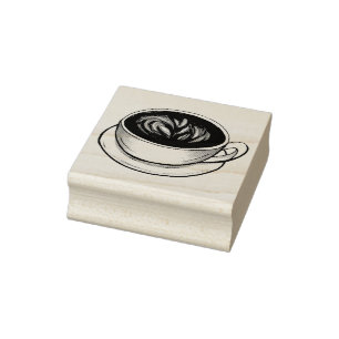 Seattle Coffee Cup Latte Barista Coffee House Shop Gummistempel