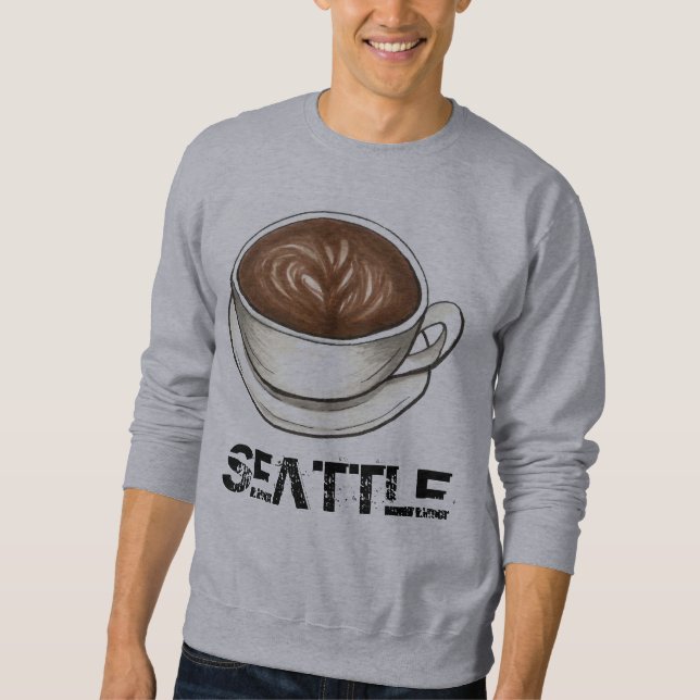 Seattle Coffee Cup Latte Sweatshirt (Vorderseite)