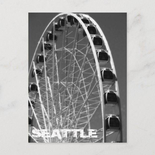 Seattle Ferris Wheel Postkarte (Vorderseite)