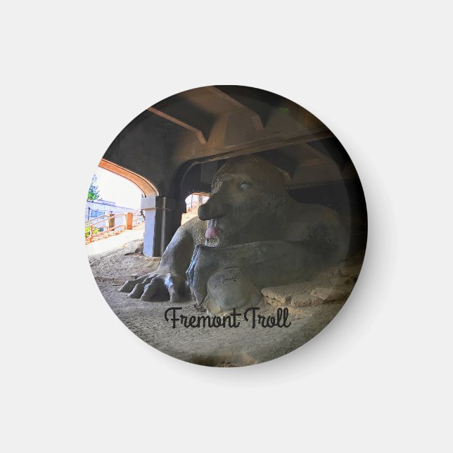 Seattle Fremont Troll 2 Round Magnet (Vorne)