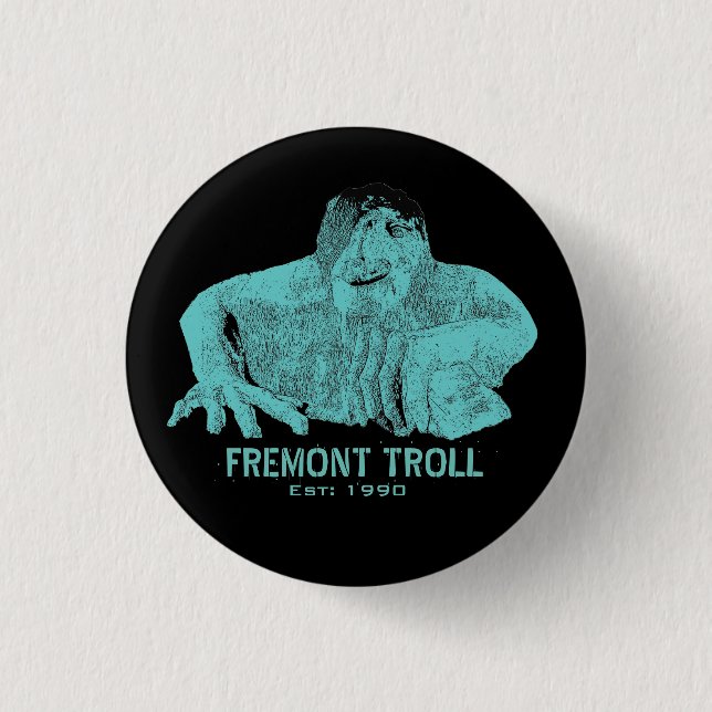 Seattle Fremont Troll Button (Vorderseite)