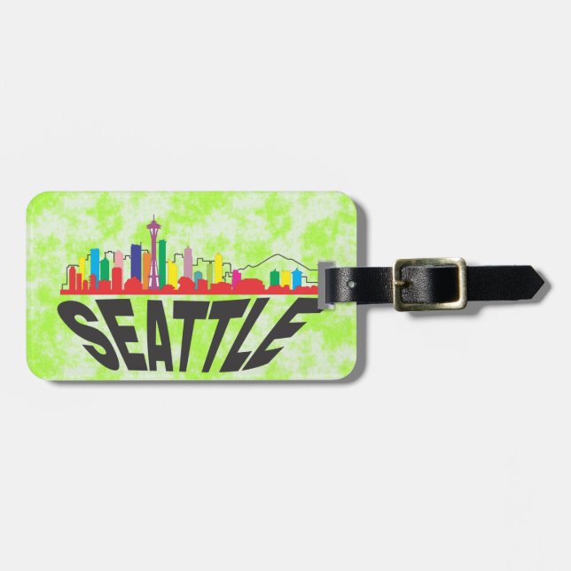 Seattle Gepäckanhänger (Vorderseite horizontal)