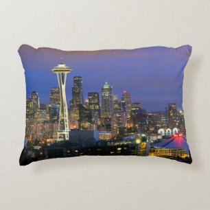 Seattle gesehen von Kerry-Park in der Königin Ann Zierkissen