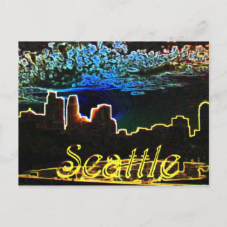 Seattle Glows Postkarte