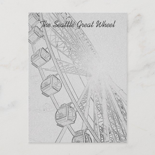 Seattle Great Wheel Postkarte (Vorderseite)