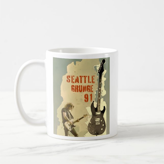 Seattle Grunge Music 1991 Kaffeetasse (Links)