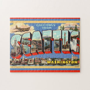 Seattle Grüße 11x14 Puzzle