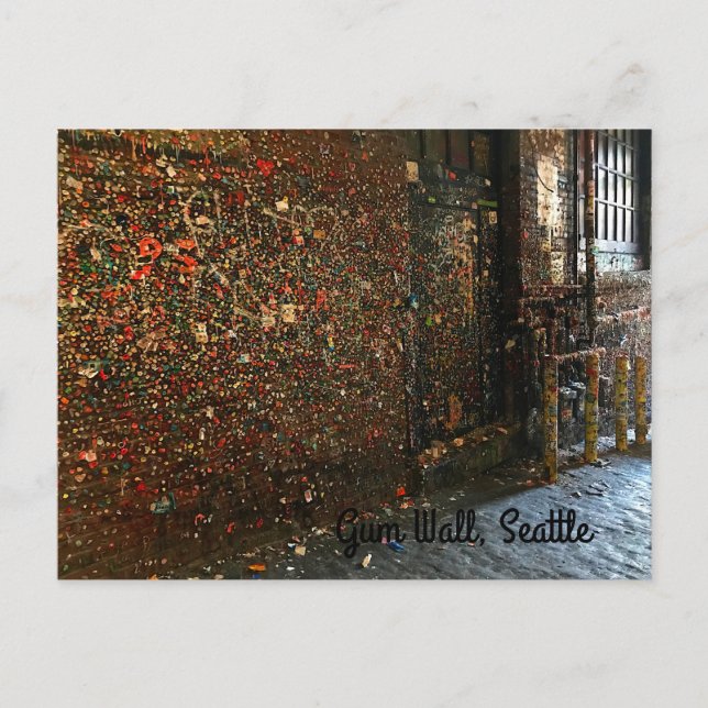 Seattle Gum Wall #1 Postkarte (Vorderseite)