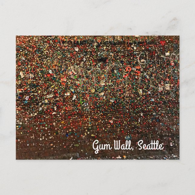 Seattle Gum Wall #2 Postkarte (Vorderseite)