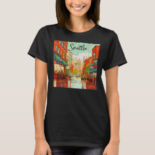 Seattle im Regen T-Shirt